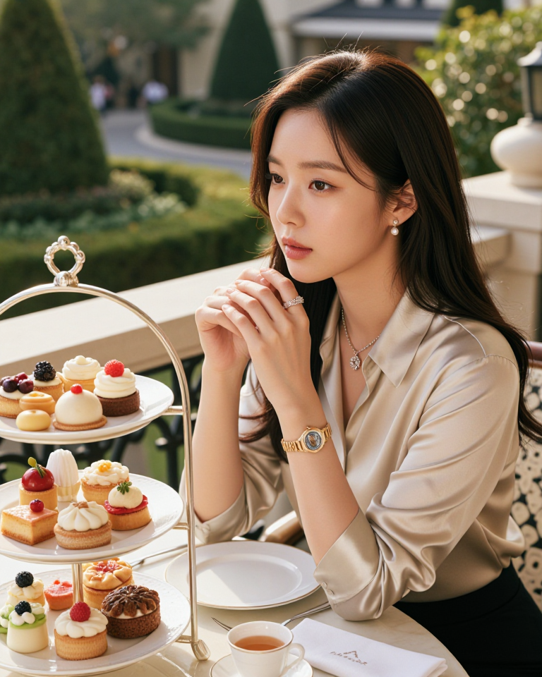 호텔 테라스의 오후