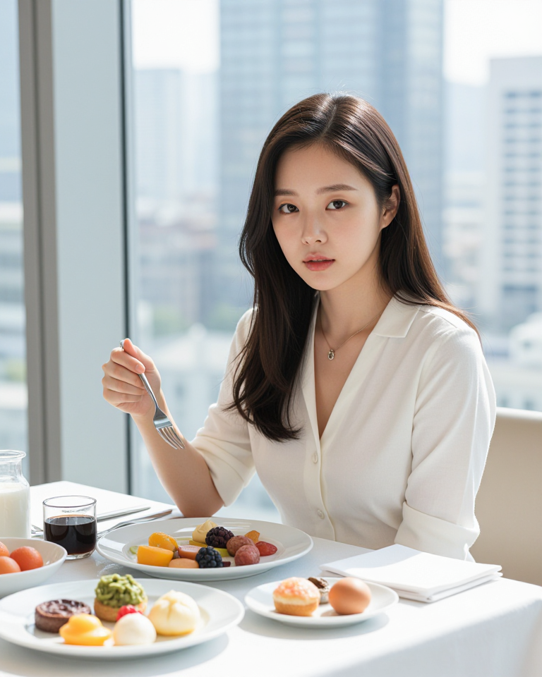 아침 햇살과 그녀